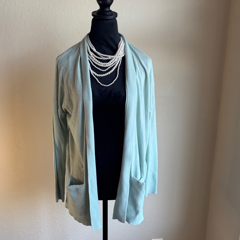 Ann Taylor Factory Soft Sage Green Cardigan - Picture 3 of 5